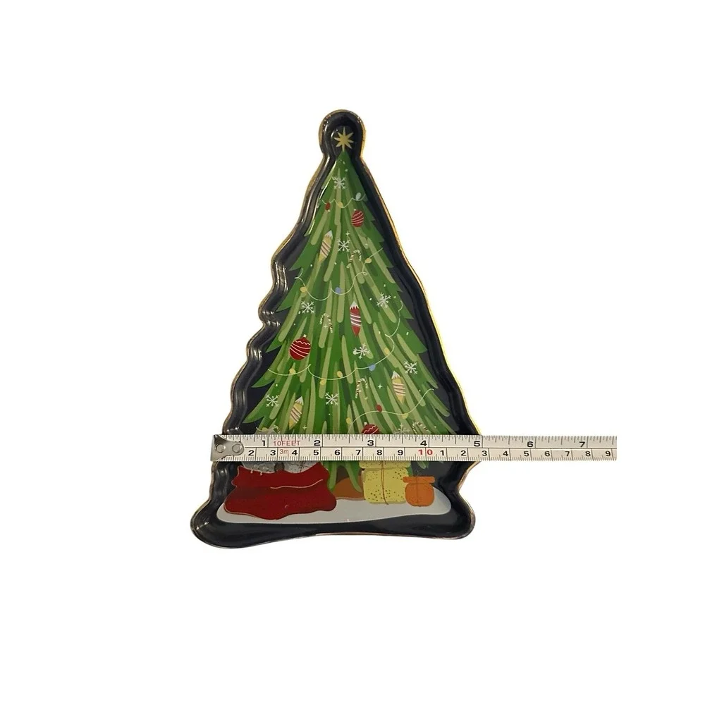 Bklyn Ceramic Christmas Tree Spoon Rest Holiday Colorful Kitchen NWT